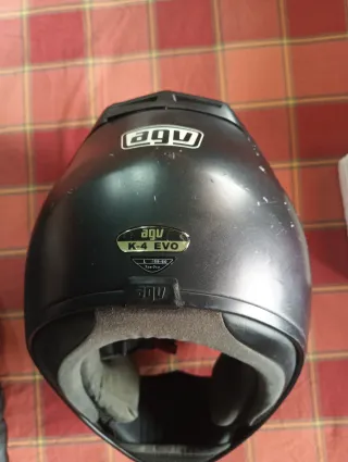 Cazadora de cuero BEST negra + Casco AVG talla L.