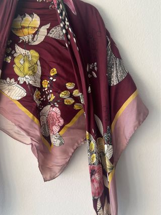 Pañuelo Seda 90x90 Exquisito Floral