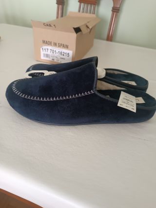 Zapatillas de estar por casa azul T.46