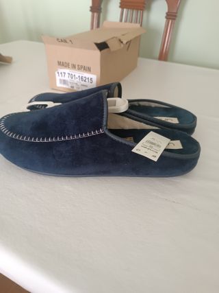 Zapatillas de estar por casa azul T.46