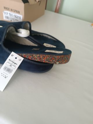 Zapatillas de estar por casa azul T.46