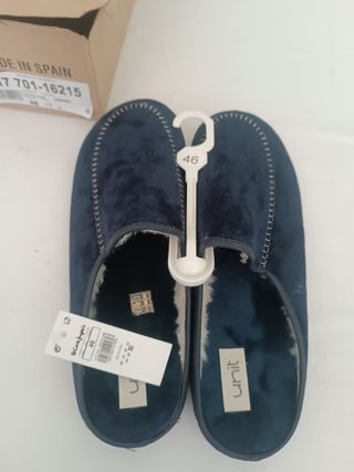 Zapatillas de estar por casa azul T.46