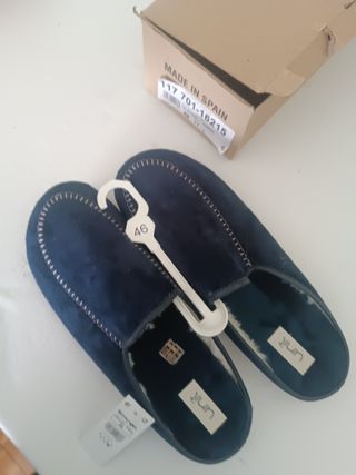 Zapatillas de estar por casa azul T.46