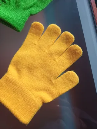 Lote 3 pares guantes niño colores