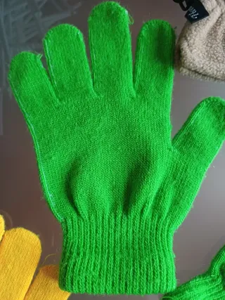 Lote 3 pares guantes niño colores