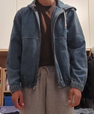stüssy hooded denim jacket
