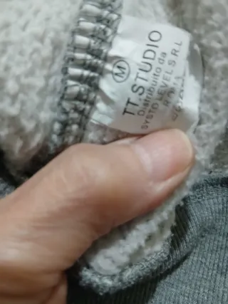 Giacca felpata con cappuccio grigia