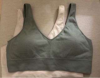 Lote 2 Sujetadores Deportivos Beige y Verde