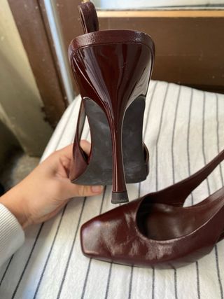 Zapatos Zara Slingback Marrón Talla 36