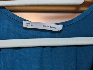 Blusa azul manga larga