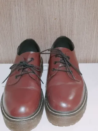 Zapatos Oxford Plataforma Rojo Nº39