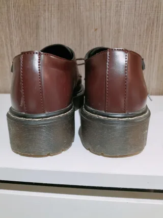 Zapatos Oxford Plataforma Rojo Nº39