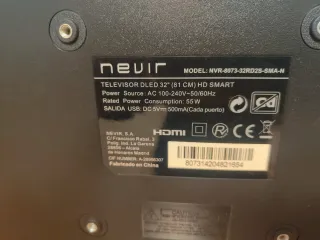 Televisión Nevir 32 muy fina