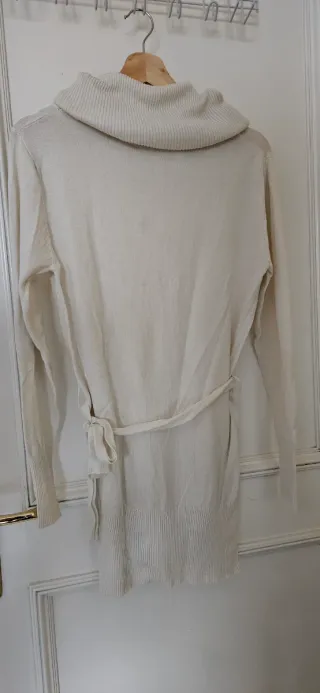 Jersey vestido beige talla única