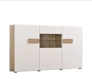 Aparador salón blanco y gris