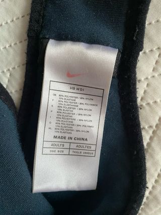 Fascia scaldacollo e per capelli Nike in pile nera