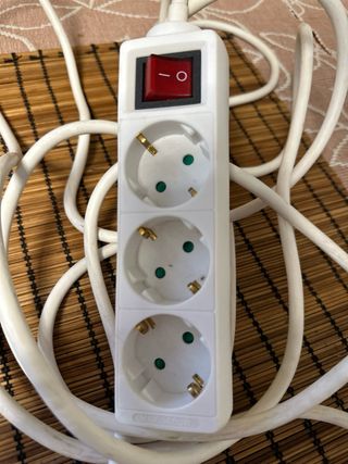 Regleta 3 enchufes con interruptor