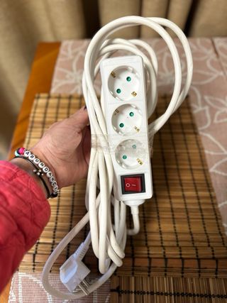 Regleta 3 enchufes con interruptor