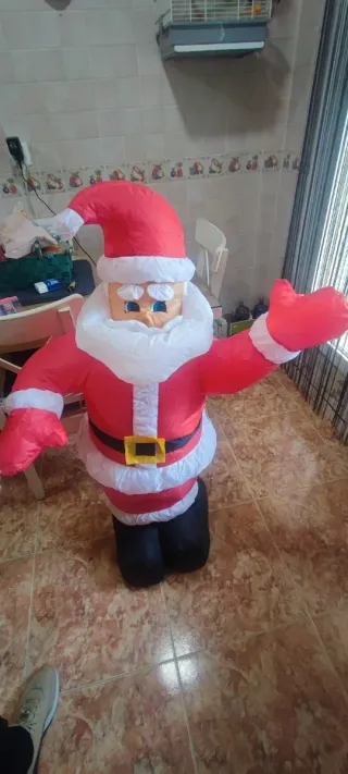 Papá Noel Hinchable Navideño con luz