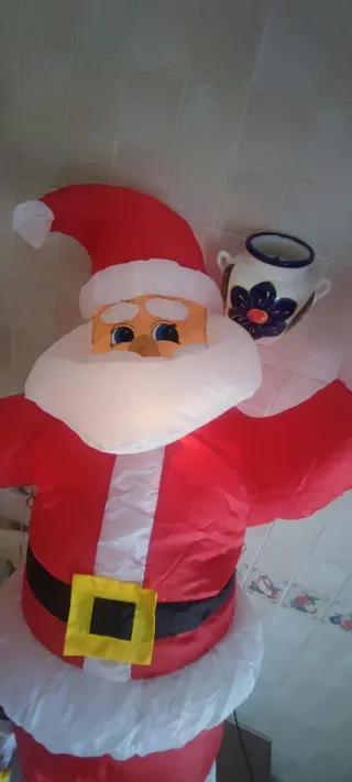 Papá Noel Hinchable Navideño con luz
