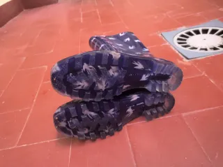 Botas de agua Talla 37 azules y blancas