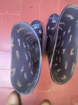 Botas de agua Talla 37 azules y blancas