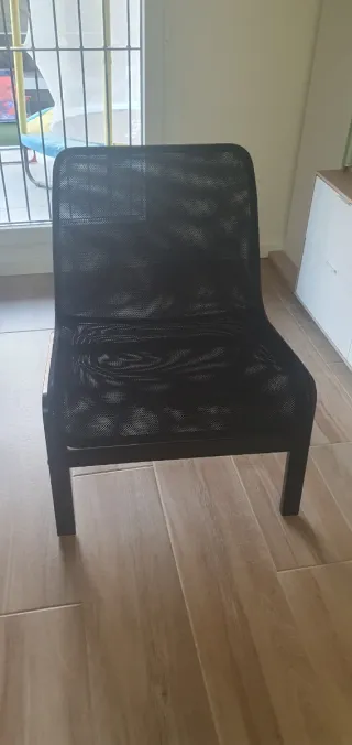 Sillón de tela negro Ikea