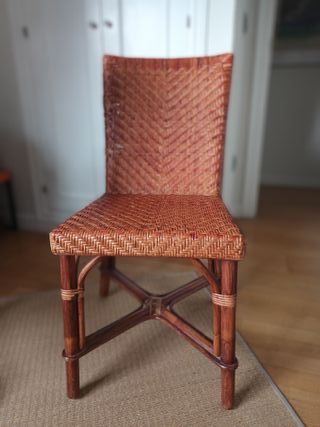 Sillas de comedor de mimbre (6 unidades)