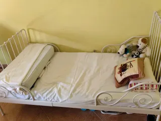 Cama infantil metal blanca 80cm