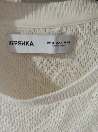 Jersey Bershka sin mangas blanco