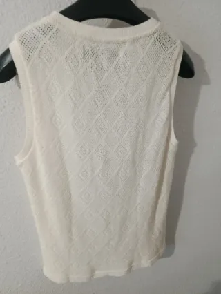 Jersey Bershka sin mangas blanco