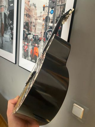 Ukelele Korala a cuadros con smiley