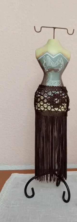 Soporte Joyas Maniquí Beige y Marrón 34cm