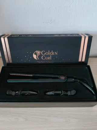 Set Planchas Golden Curl Rose Gold Nuevo