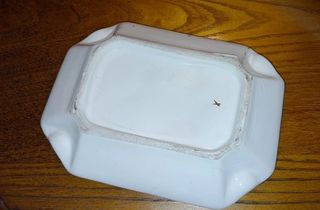 Portacenere ceramica vintage 13x10 cm