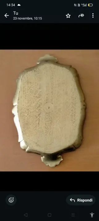 Vassoietto vintage decorato in legno