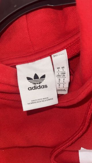 Sudadera Adidas Roja con Logo Trefoil