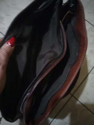 Borsa vintage vera pelle multicolor