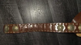 Cinto de pele genuína castanho