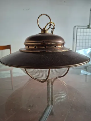 Lampadario vintage ottone