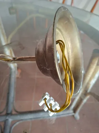 Lampadario vintage ottone