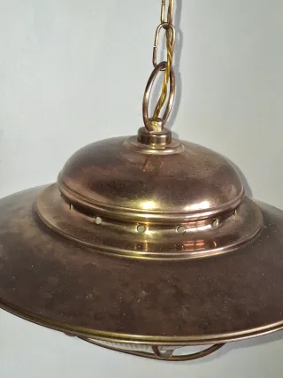 Lampadario vintage ottone