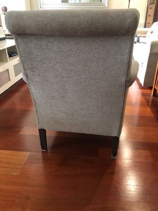 Sillón de tela beige Maisons du Monde