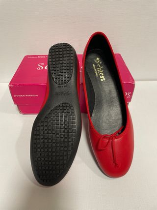 Zapatos D’Chicas Rojos Bailarinas
