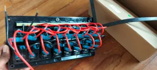 Panel de 8 Interruptores Marinos LED Verde