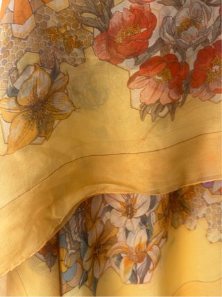 Pañuelo Hermes Seda Vintage Floral