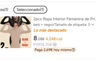 2 Camisetas térmicas y 2 Leggins térmicos sin usar