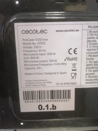 Microondas ProClean 3120 Inox