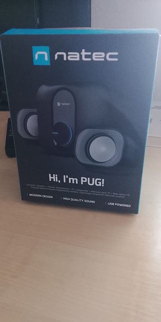 Altavoces Natec PUG PC USB Negro/Gris