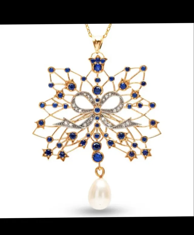 Collar y colgante de oro 14kt